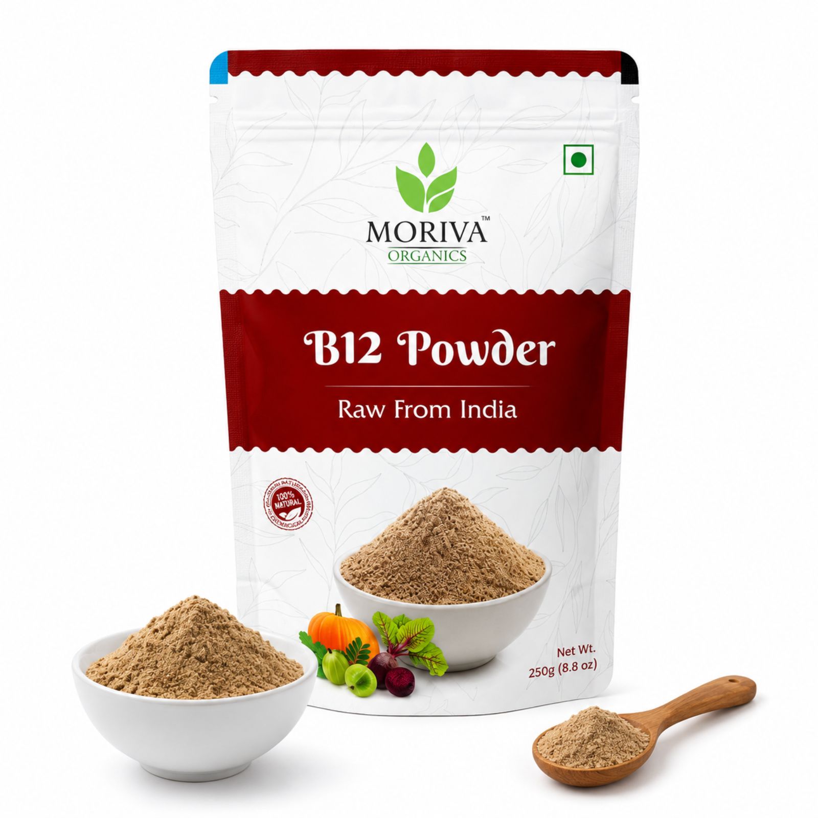 Plant-based B12 Powder formulated to support energy production, nervous system health, and overall daily wellness with natural ingredients.