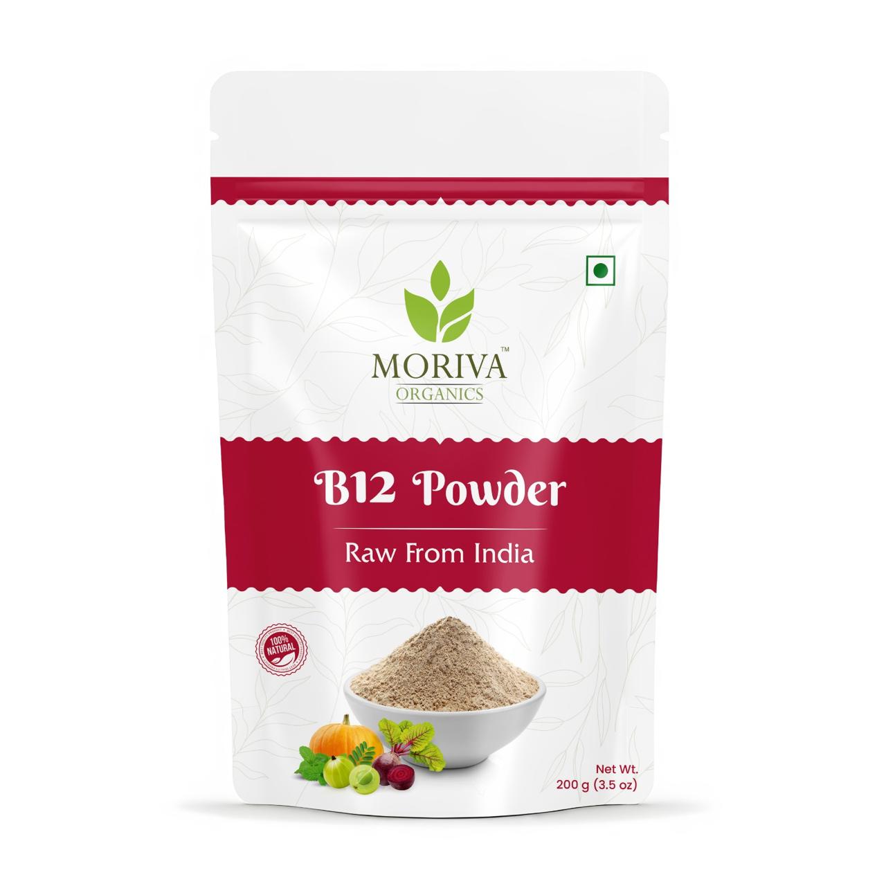 Plant-based B12 Powder formulated to support energy production, nervous system health, and overall daily wellness with natural ingredients.